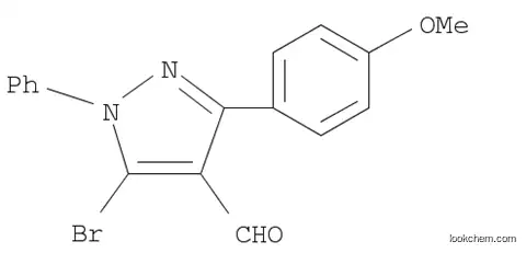 Molecular Structure of 1188037-01-5 (5-broMo-3-(4-Methoxyphenyl)-1-phenyl-1H-pyrazole-4-carbaldehyde)